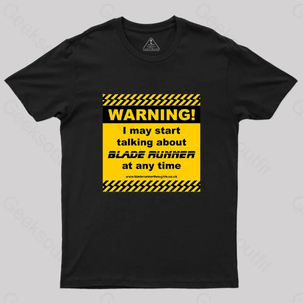 Alternative view of Blade Runner Warning 01 T-Shirt