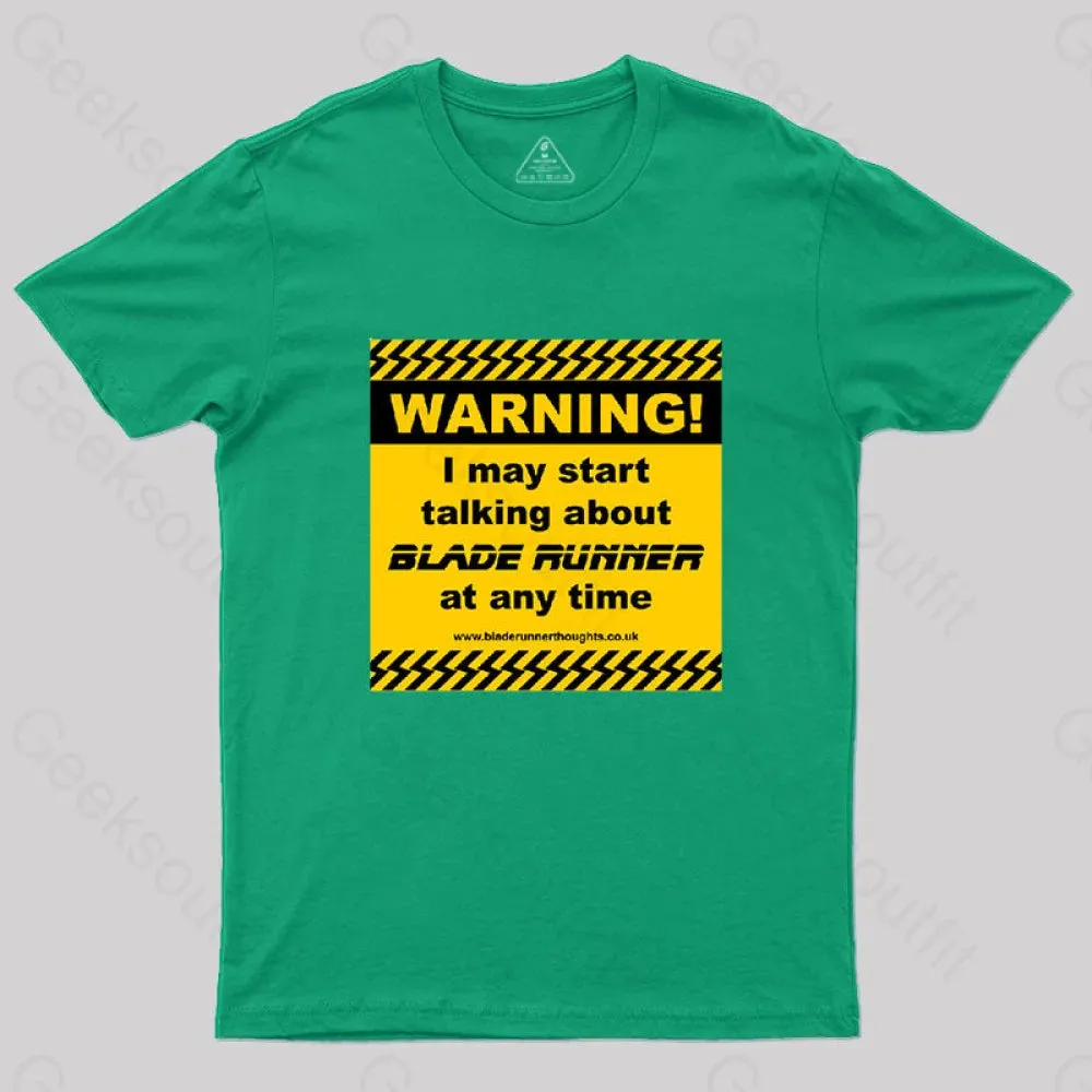 Blade Runner Warning 01 T-Shirt - Image 8