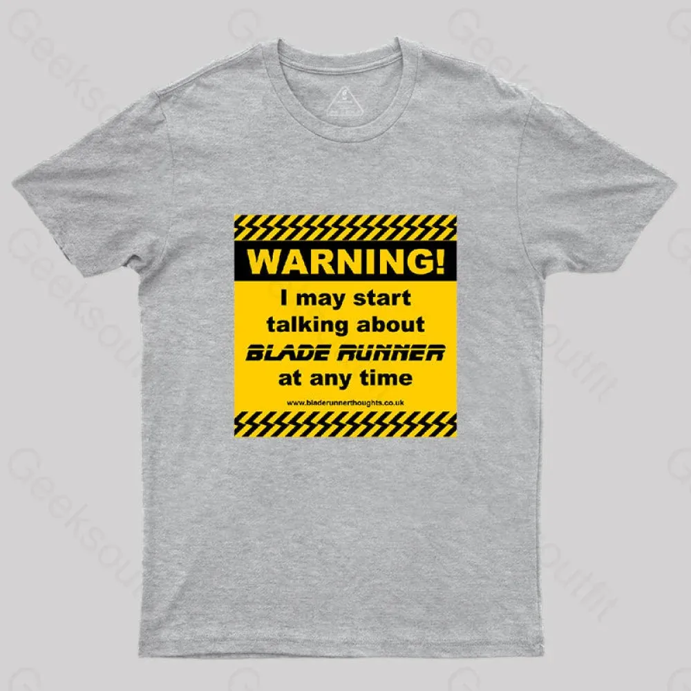 Blade Runner Warning 01 T-Shirt - Image 5