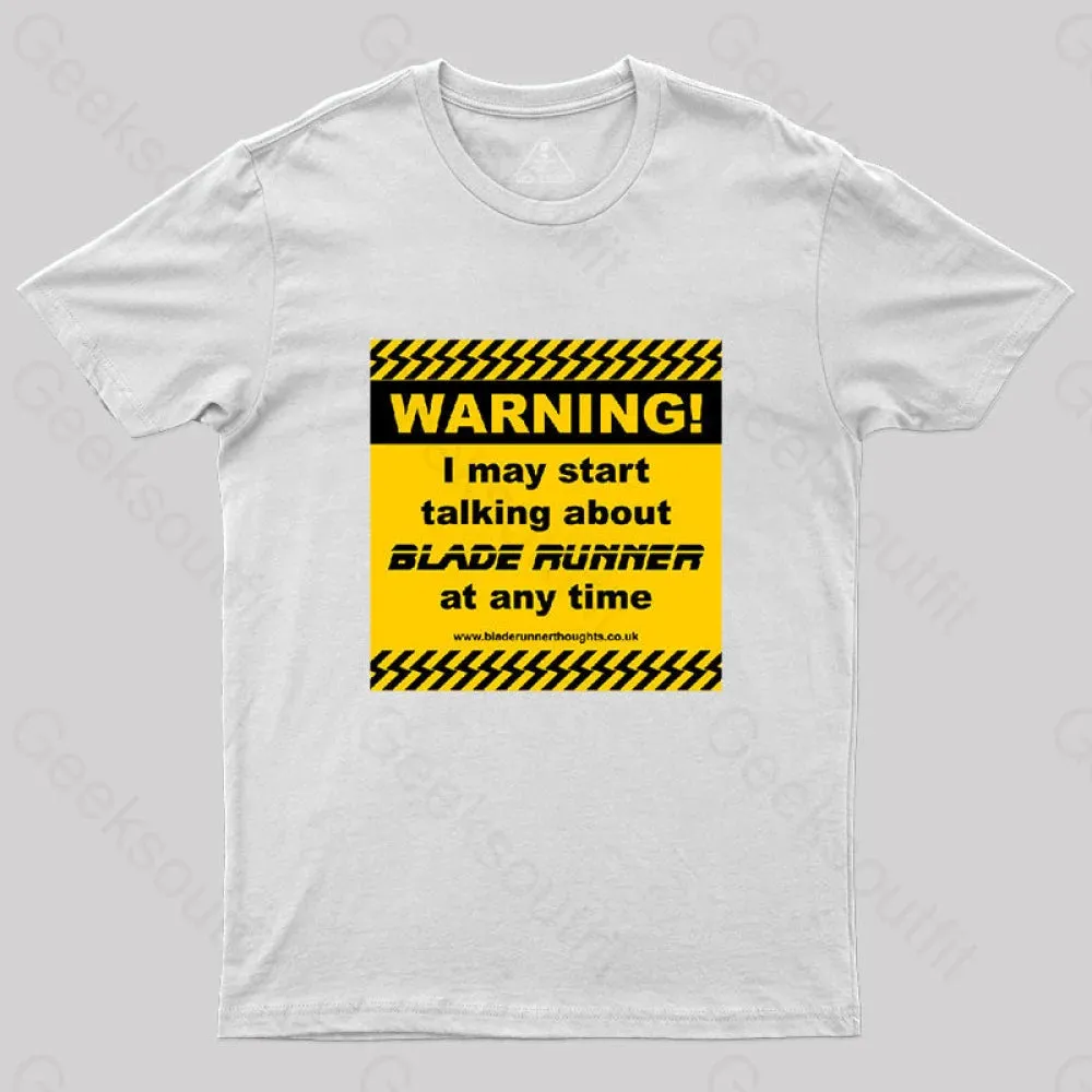 Blade Runner Warning 01 T-Shirt - Image 3