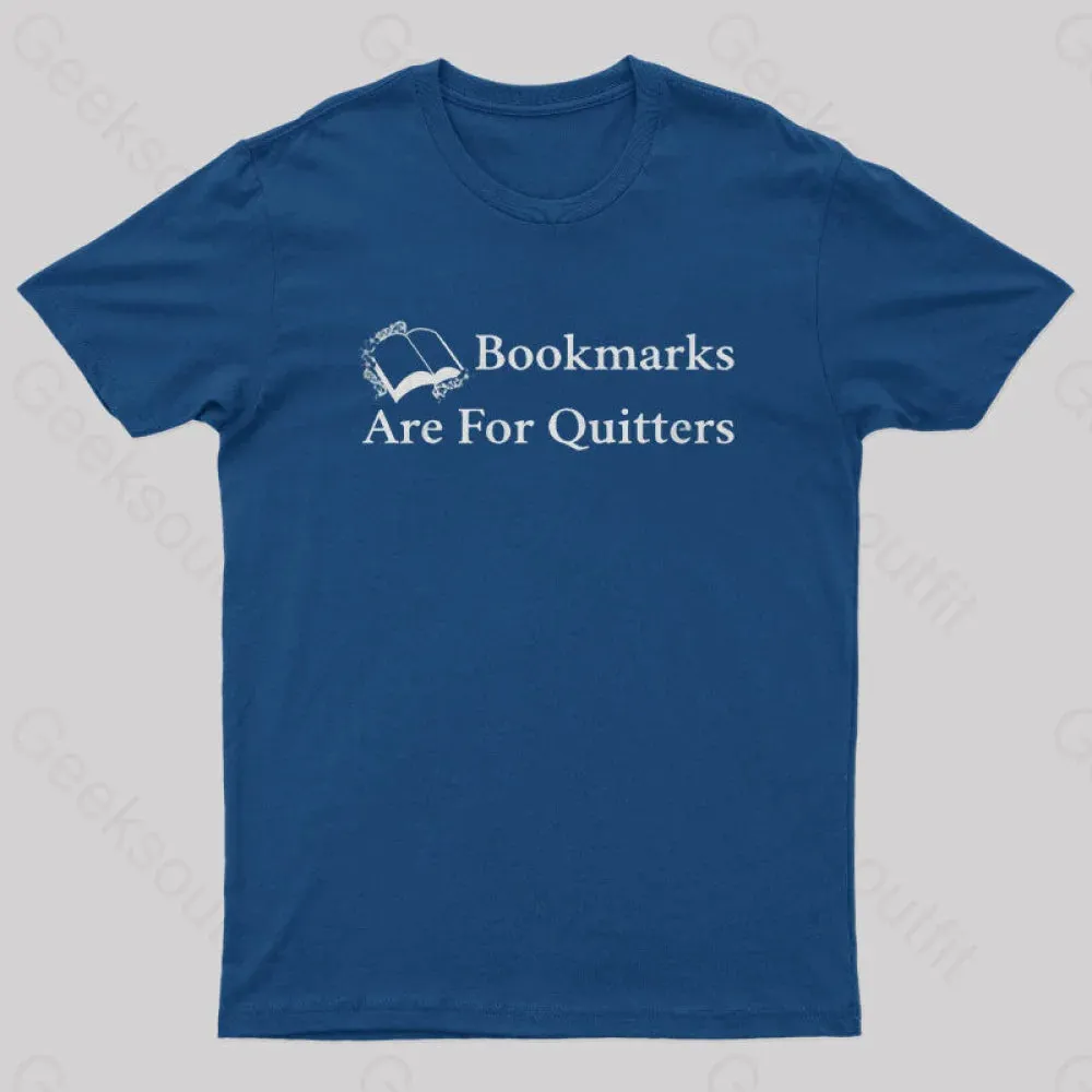 Alternative view of Bookmarks Are For Quitters Nerd T-Shirt