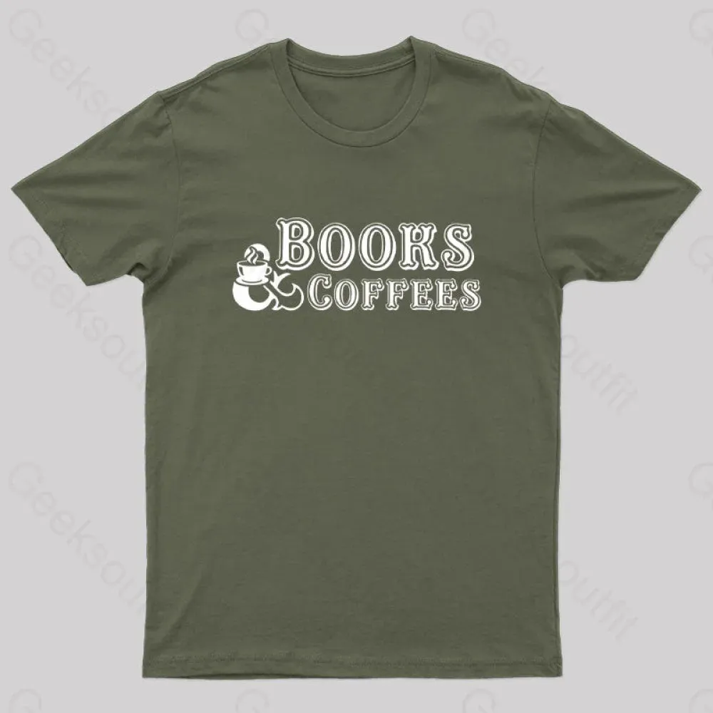 Books And Coffees Nerd T-Shirt - Image 4