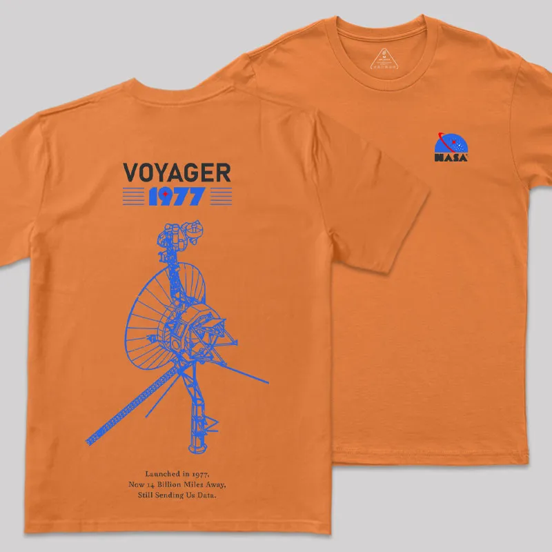 VOYAGER 1977 Front and Back Printed Geek T-Shirt - Image 6