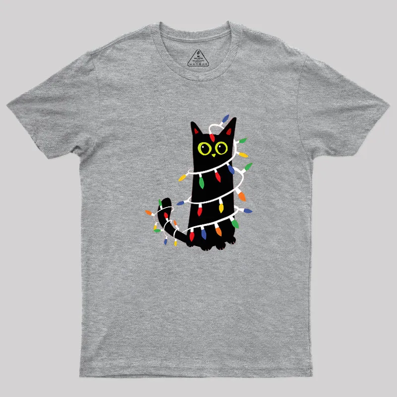 Festive Feline Geek T-Shirt - Image 4