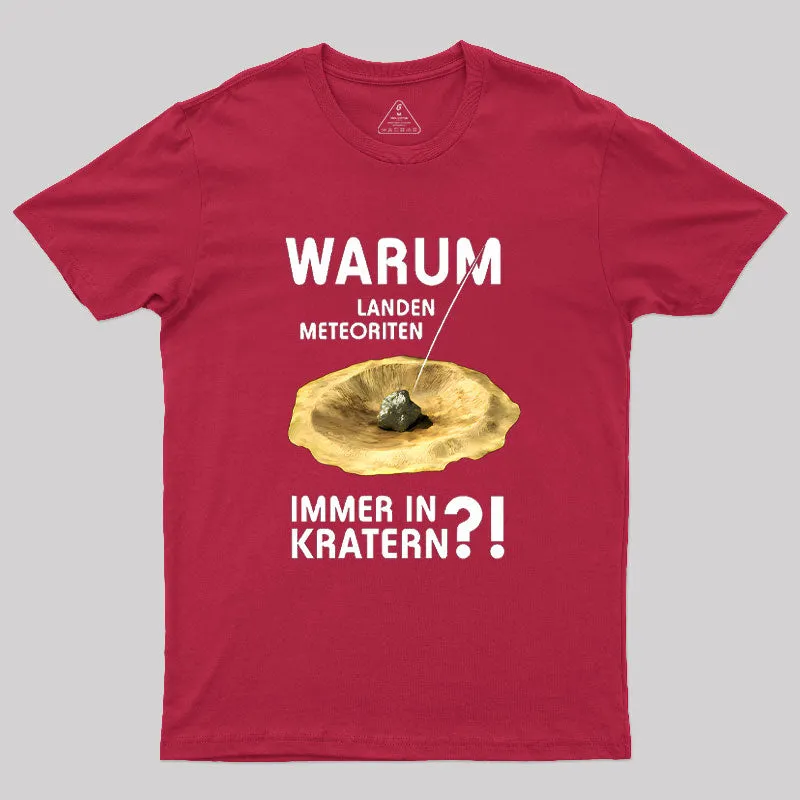 Meteoriten In Kratern Geek T-Shirt - Image 4