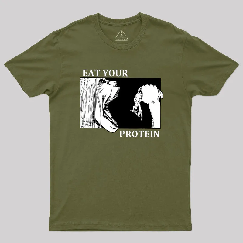 Eat Your Protein Geek T-Shirt - Image 3