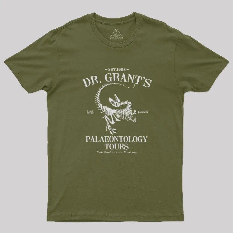 Dr. Grant's Fossil Tours Geek T-Shirt - Image 3