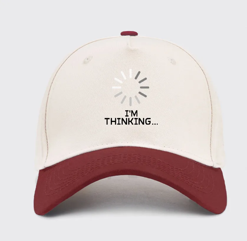 I'm Thinking Loading Washed Vintage Baseball Cap - Image 9