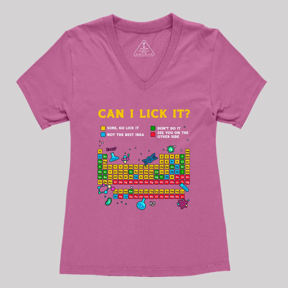 Can I Lick It Periodic Table Geek Women's V-Neck T-shirt - Image 2