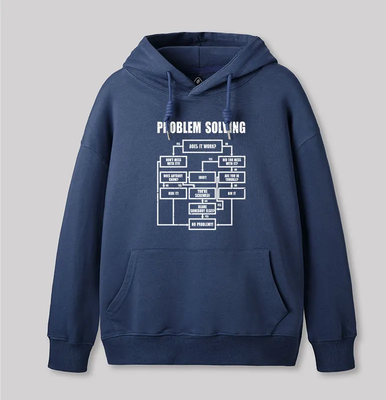 Alternative view of Men Problem Solving Geek Hoodie