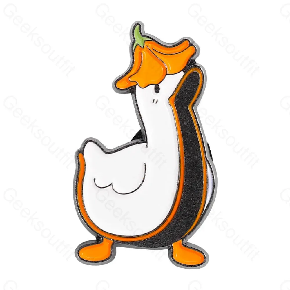 Cartoon White Goose Grips Knife Fun Pins - Image 4