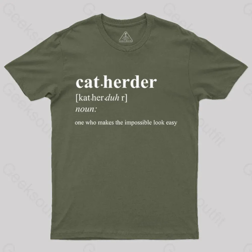 Cat Herder Geek T-Shirt - Image 7