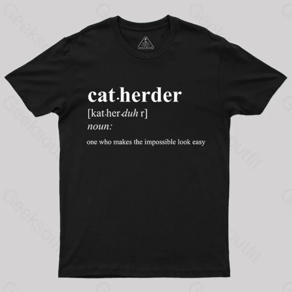 Cat Herder Geek T-Shirt - Image 2
