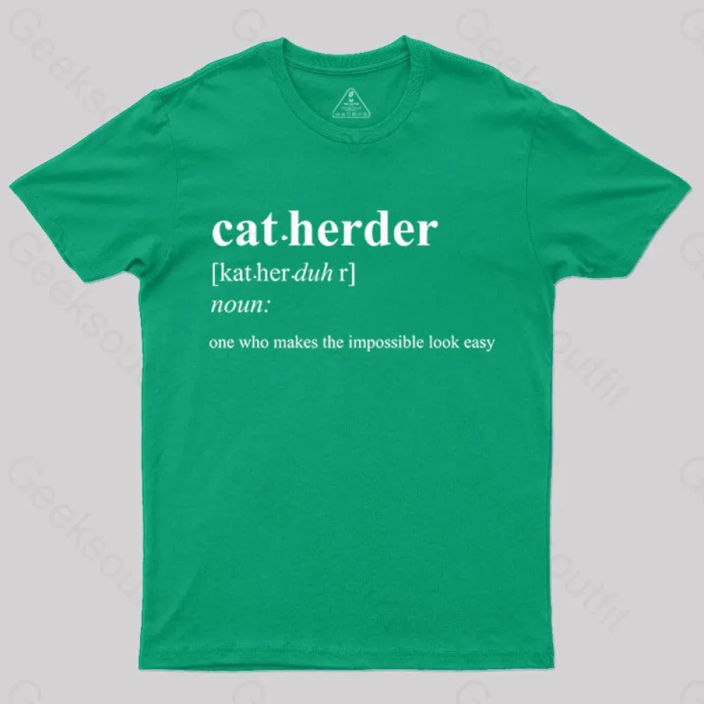 Cat Herder Geek T-Shirt - Image 10
