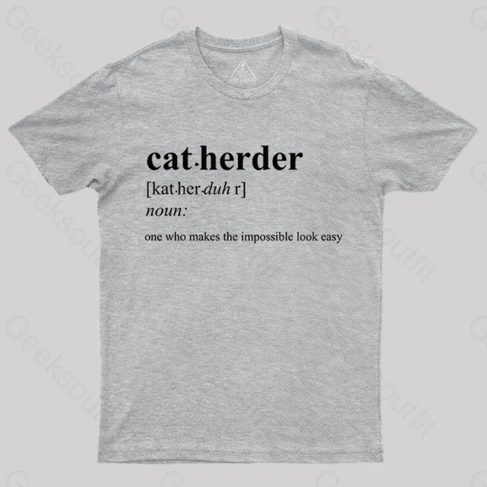 Cat Herder Geek T-Shirt - Image 5
