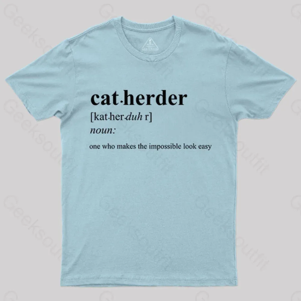 Cat Herder Geek T-Shirt - Image 8