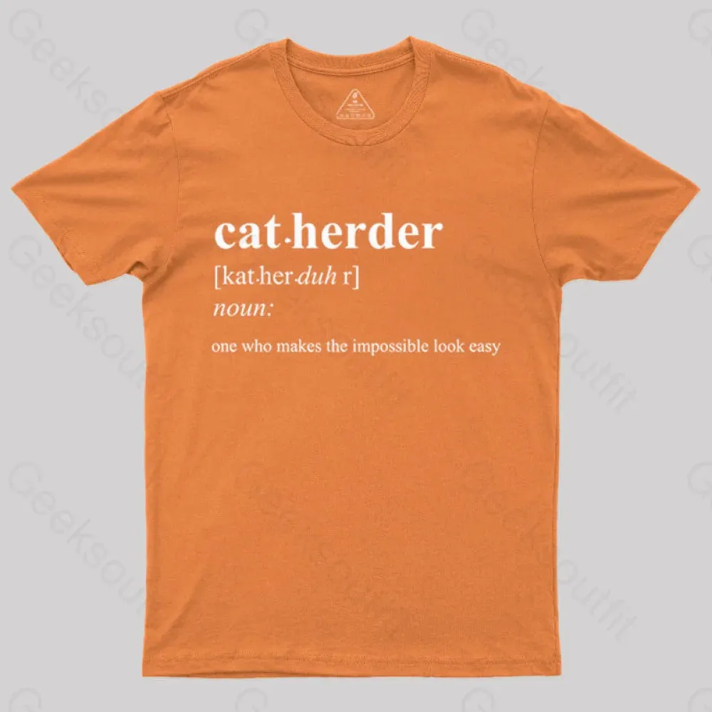 Cat Herder Geek T-Shirt - Image 4