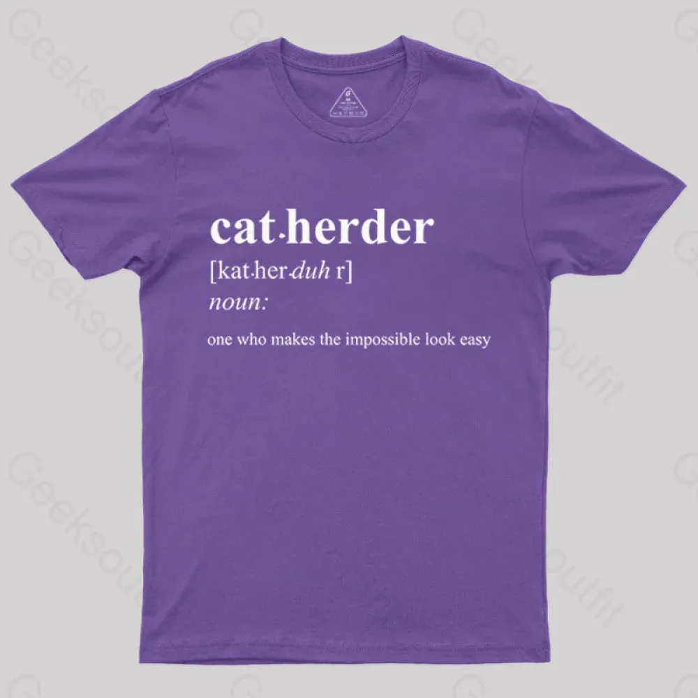 Cat Herder Geek T-Shirt - Image 3