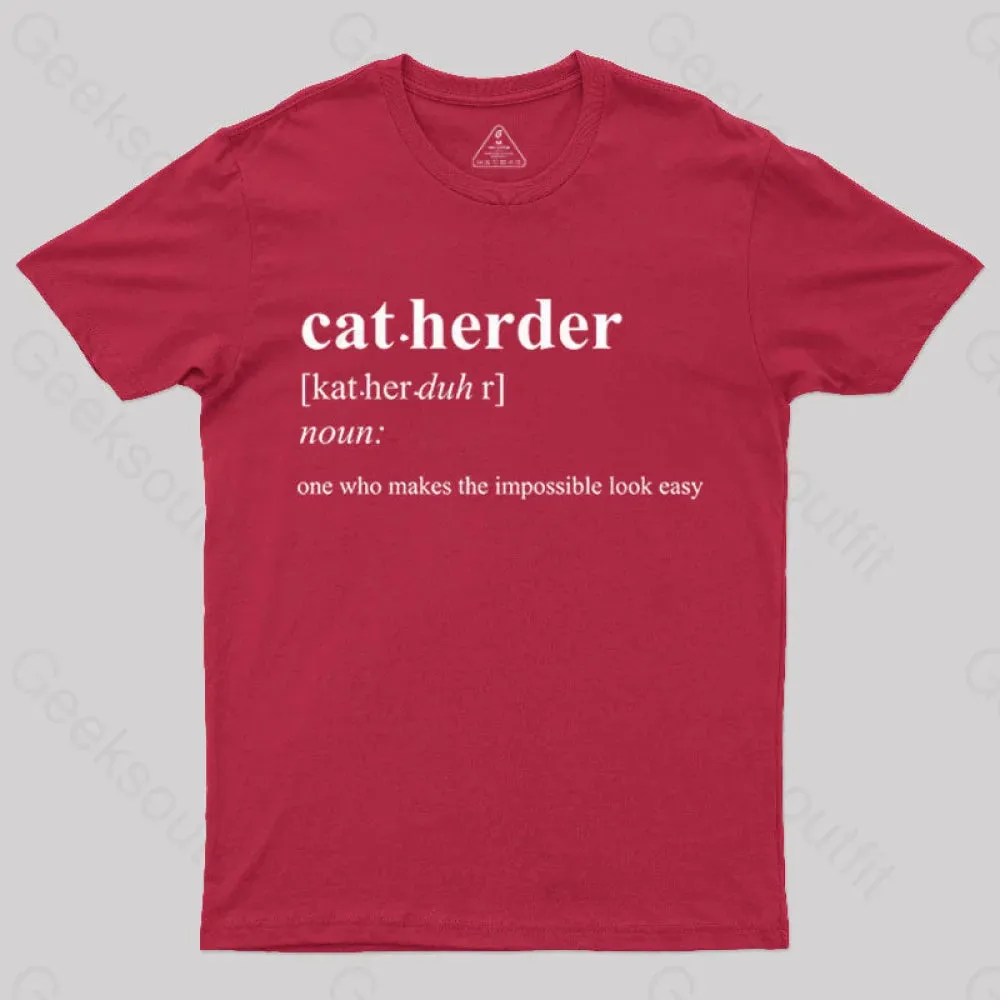 Cat Herder Geek T-Shirt - Image 9