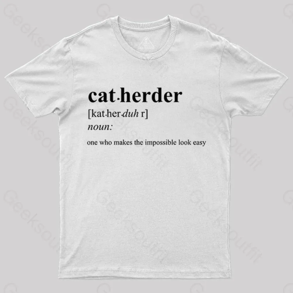 Cat Herder Geek T-Shirt - Image 11