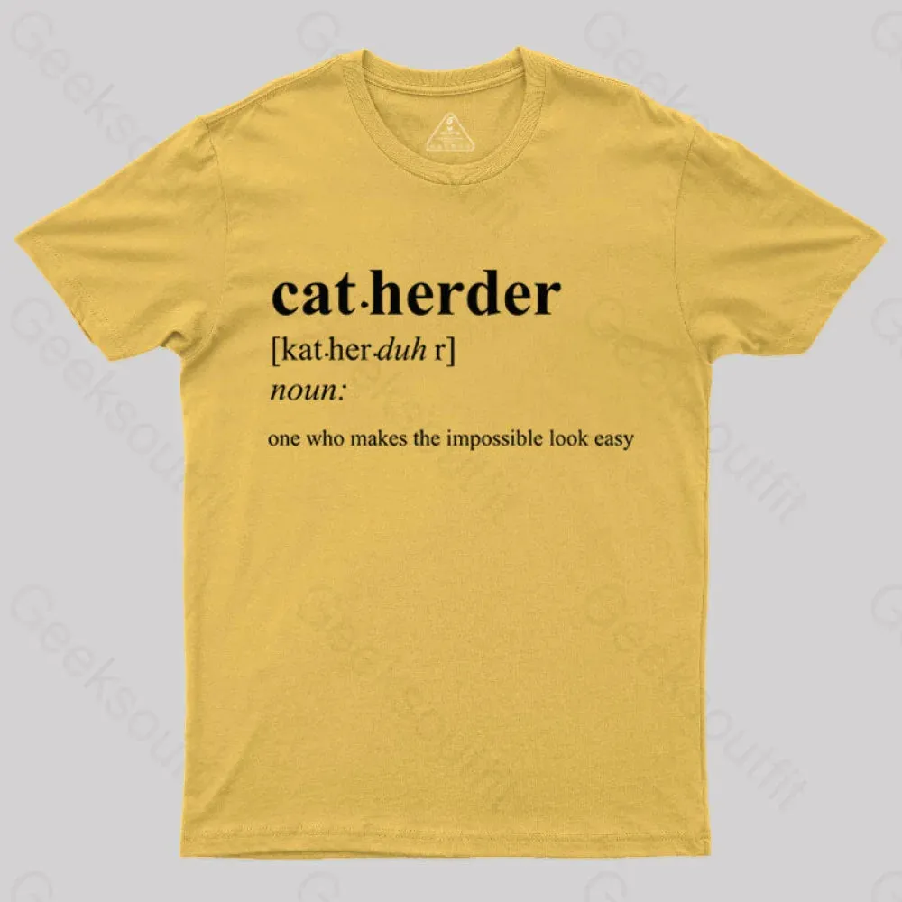 Cat Herder Geek T-Shirt - Image 6
