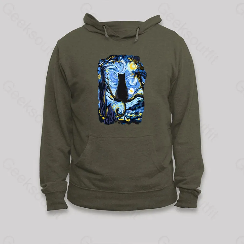 Alternative view of CAT STARRY NIGHT Hoodie