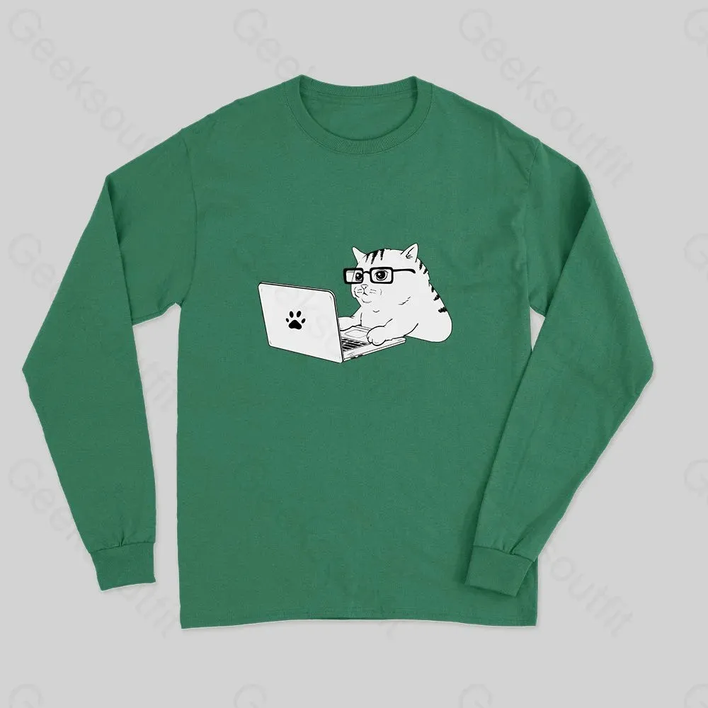 Cats & Computers Long Sleeve T-Shirt - Image 3