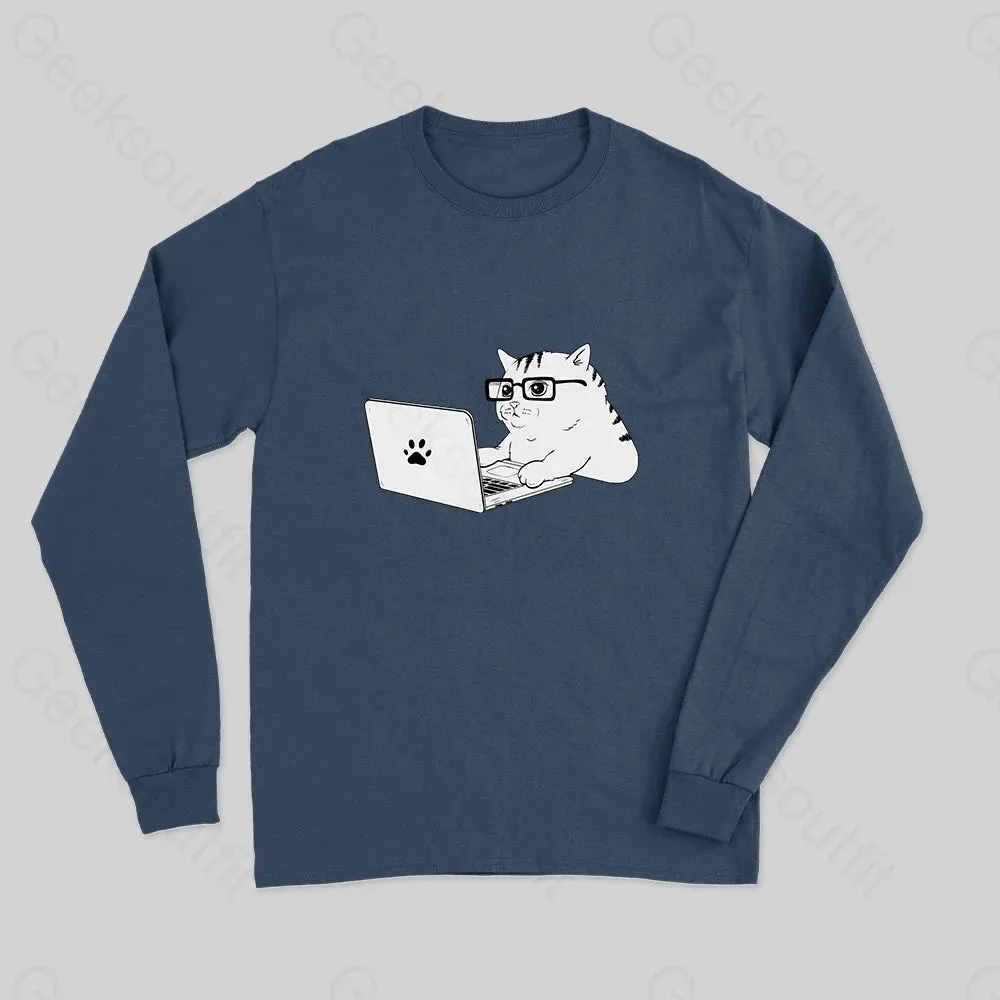 Cats & Computers Long Sleeve T-Shirt - Image 2
