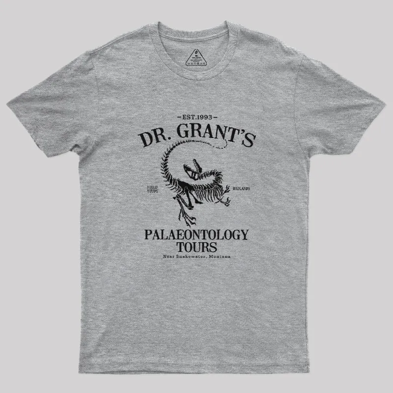 Dr. Grant's Fossil Tours Geek T-Shirt - Image 4