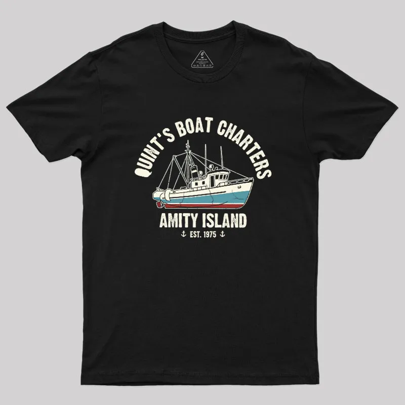 Quint's Boat Charters Geek T-Shirt