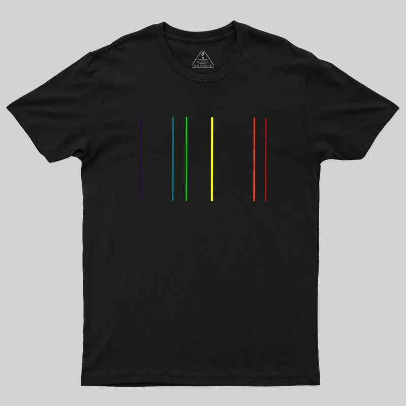 Helium Emission Spectrum Geek T-Shirt - Image 3