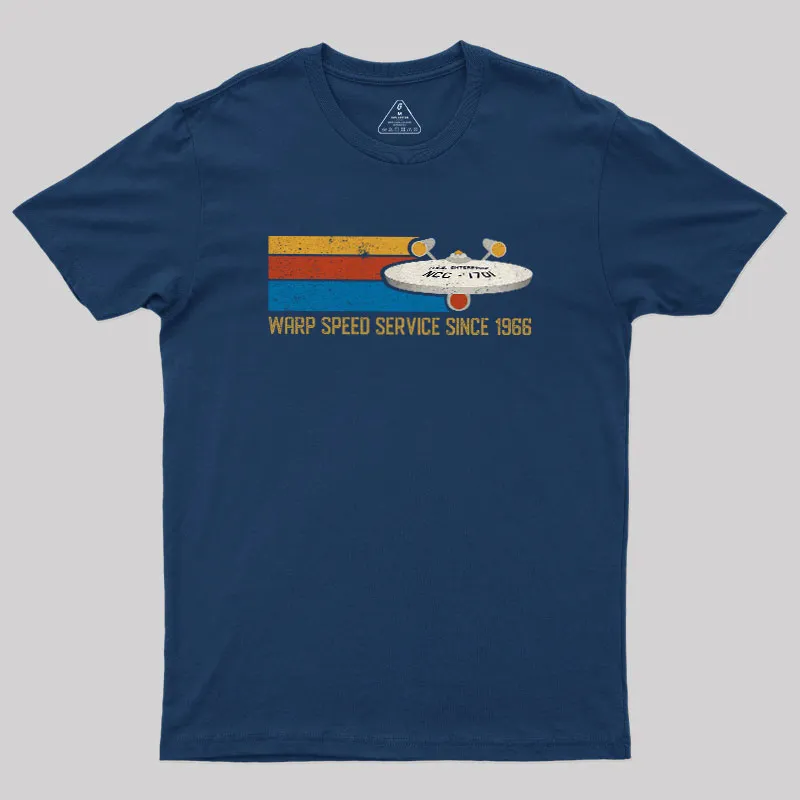 Alternative view of Warp Speed Service Since 1966 Geek T-Shirt