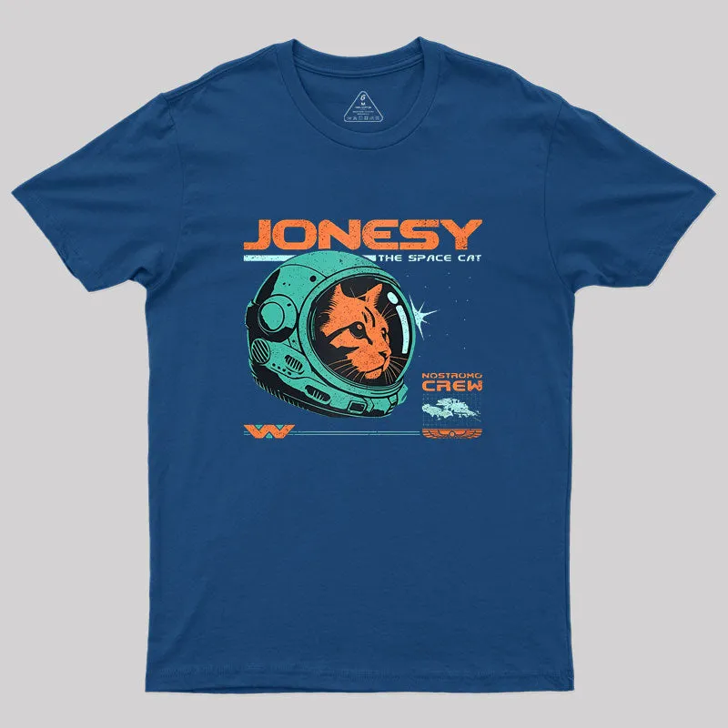 Jonesy The Space Cat Geek T-Shirt - Image 2
