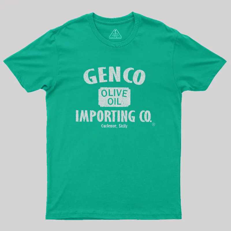 Genco Olive Oil Importing Co Geek T-Shirt - Image 7