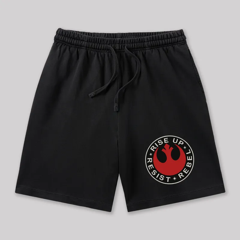 Resist Rebel Rise Up Geeky Washed Shorts