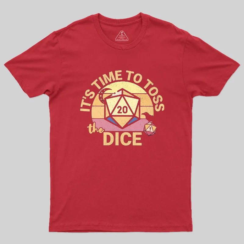 Time To Toss The Dice Geek T-Shirt - Image 4