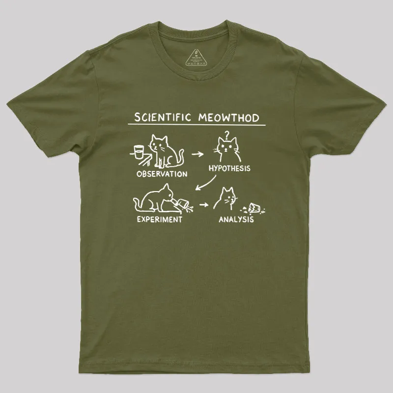 Scientific Meowthod Geek T-Shirt - Image 3