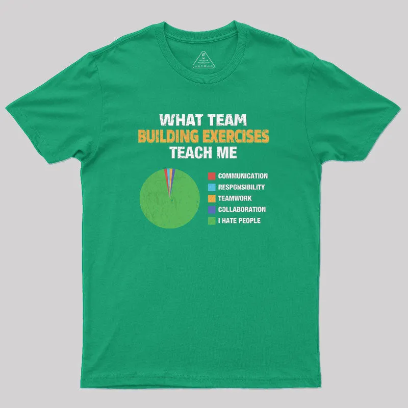 What Team Building Exercises Teach Me Geek T-Shirt - Image 9