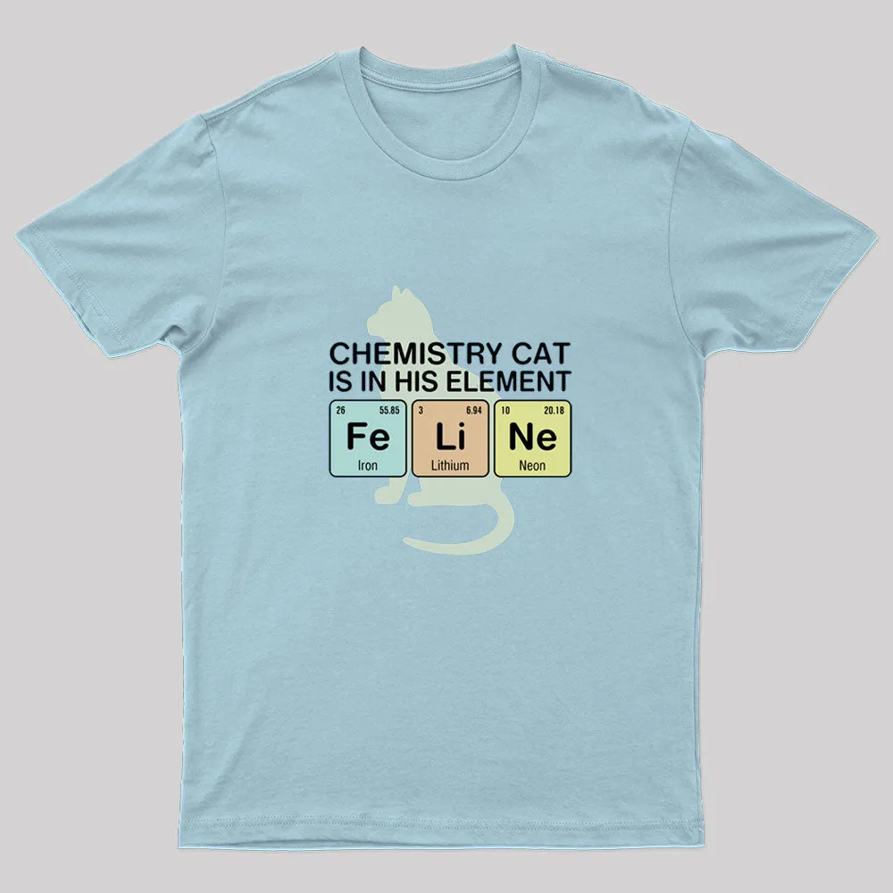 Chemistry Cat Fe Li Ne Nerd T-Shirt - Image 6