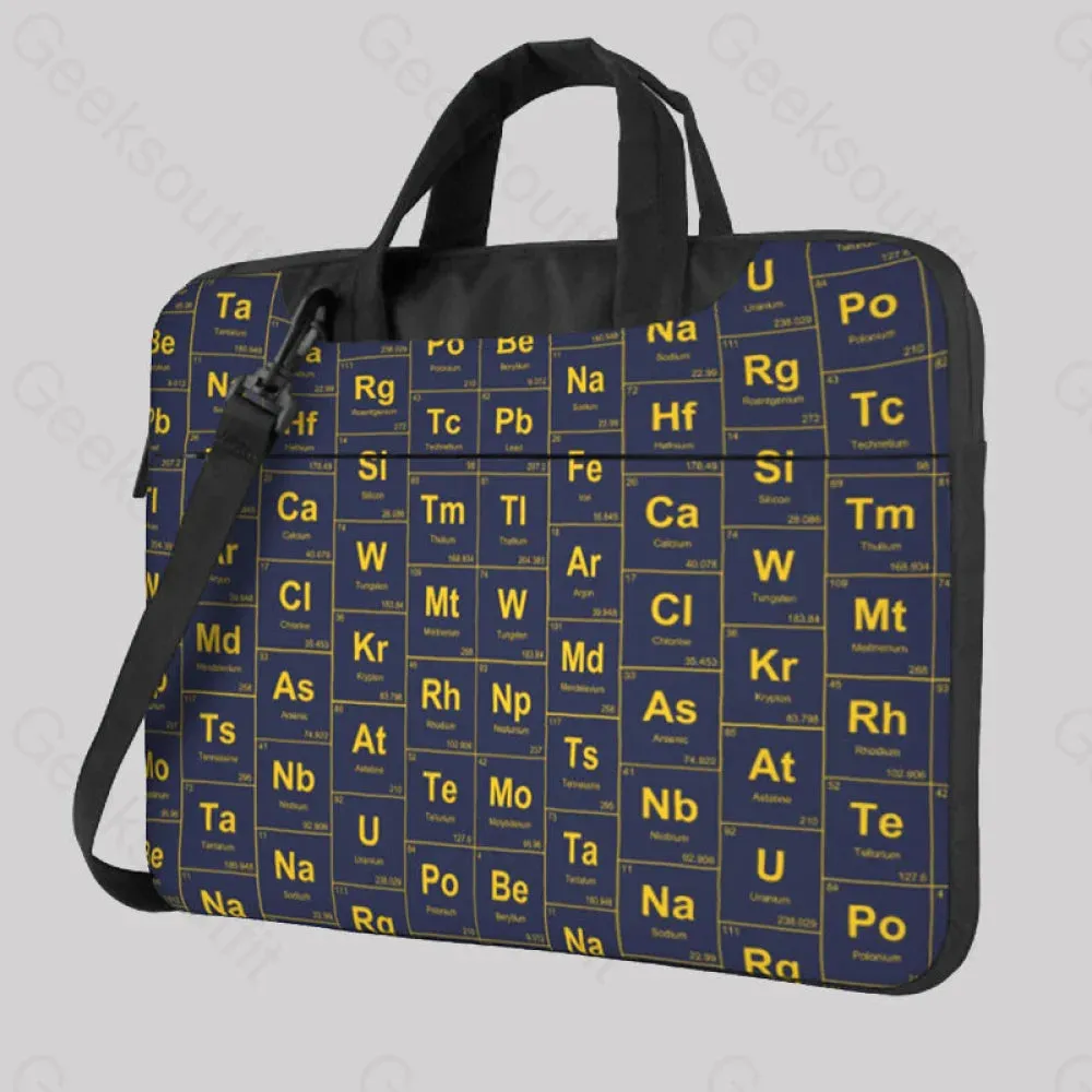 Chemical Elements Navy Laptop Bag