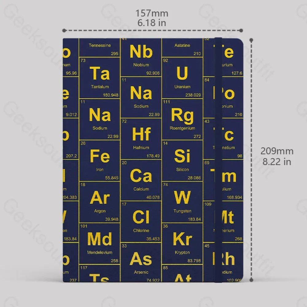 Chemical Elements Navy Notebook