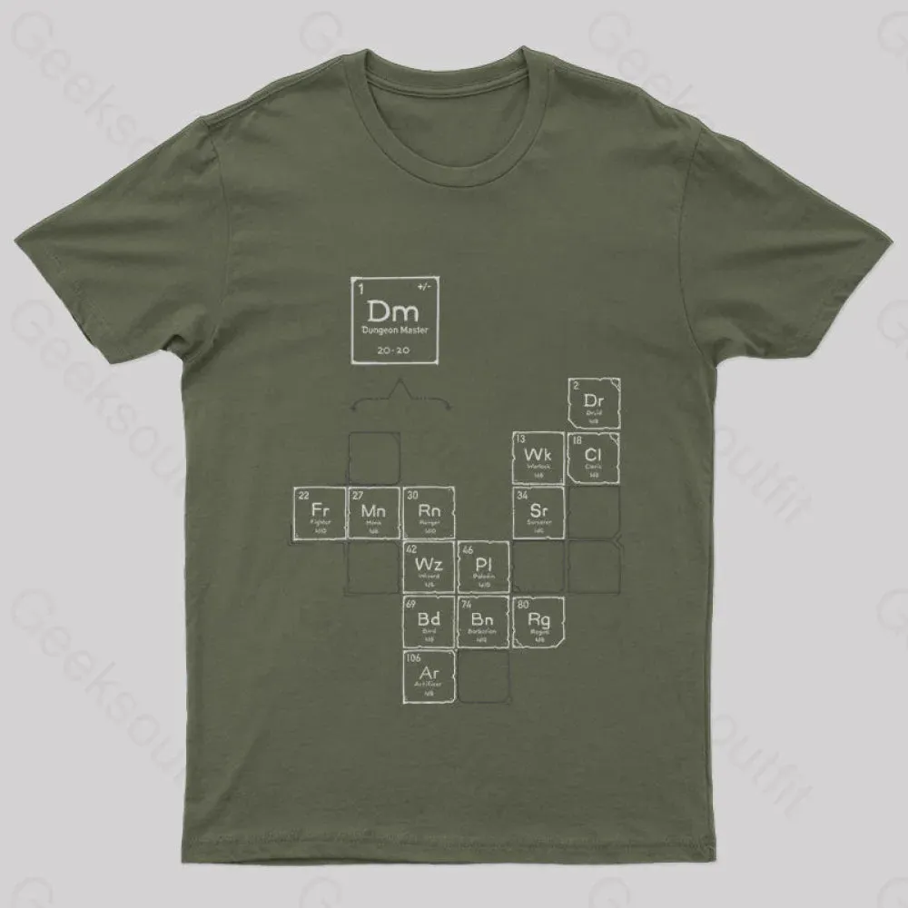 Chemistry of Roleplay DnD Science of D20 Nerd T-Shirt - Image 2