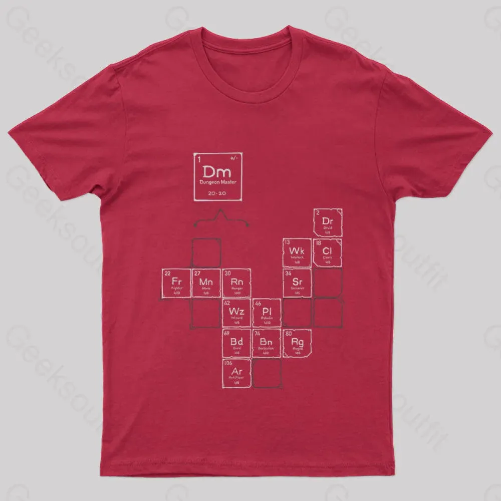 Chemistry of Roleplay DnD Science of D20 Nerd T-Shirt - Image 3