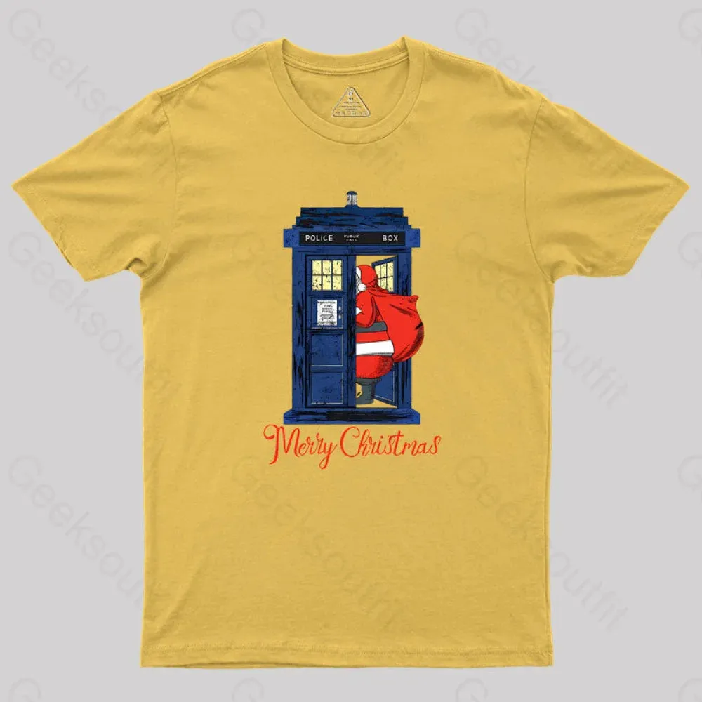 Christmas 1822 - Nicholas Visit The Blue Police Box 2 Geek T-Shirt