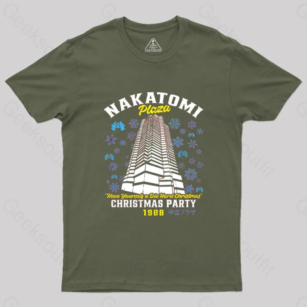 Christmas Nakatomi Building Die Hard Geek T-Shirt - Image 3