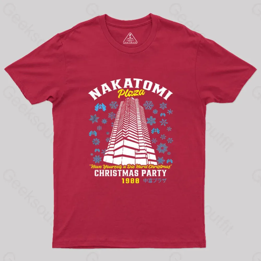 Christmas Nakatomi Building Die Hard Geek T-Shirt - Image 5