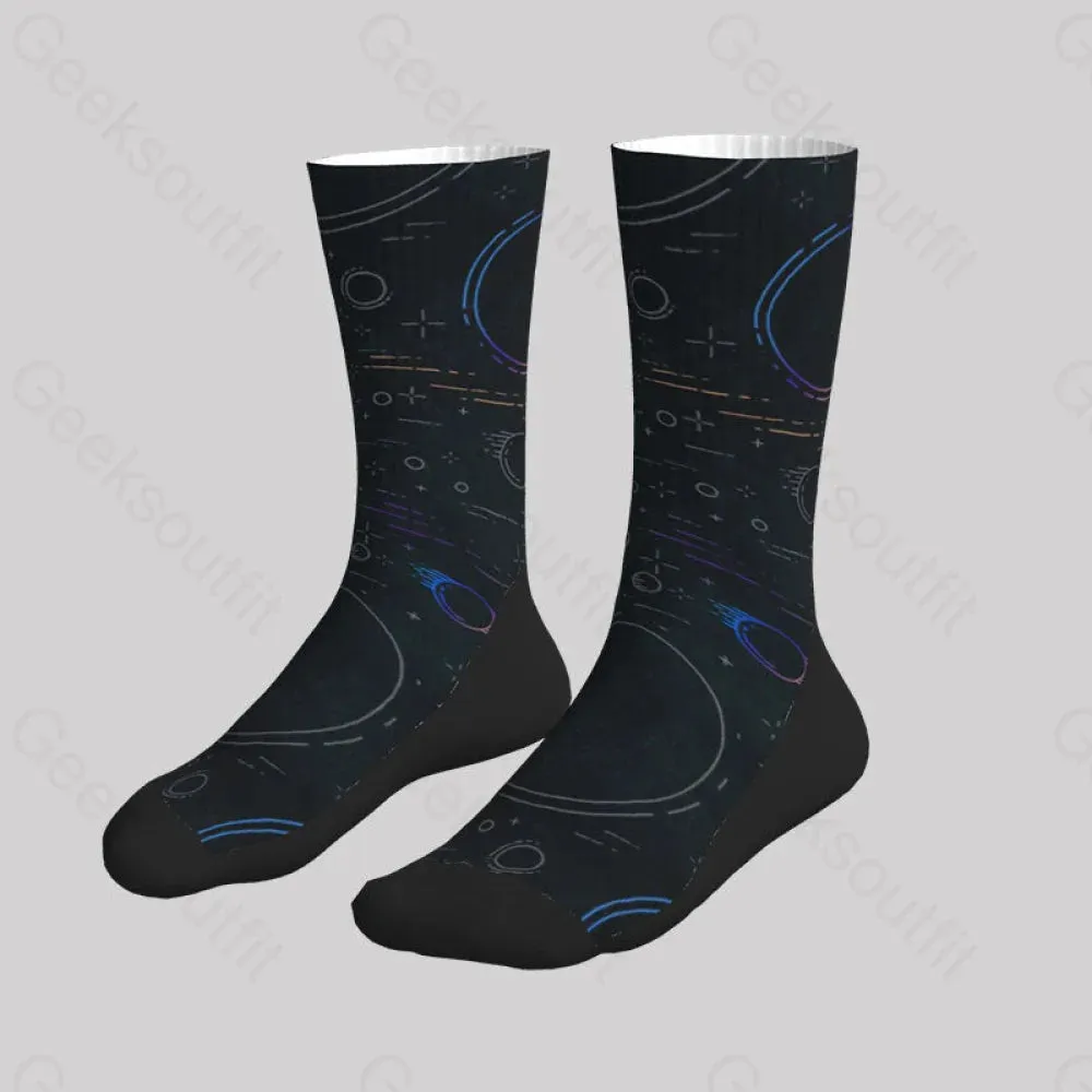 Colorful planet Men's Socks
