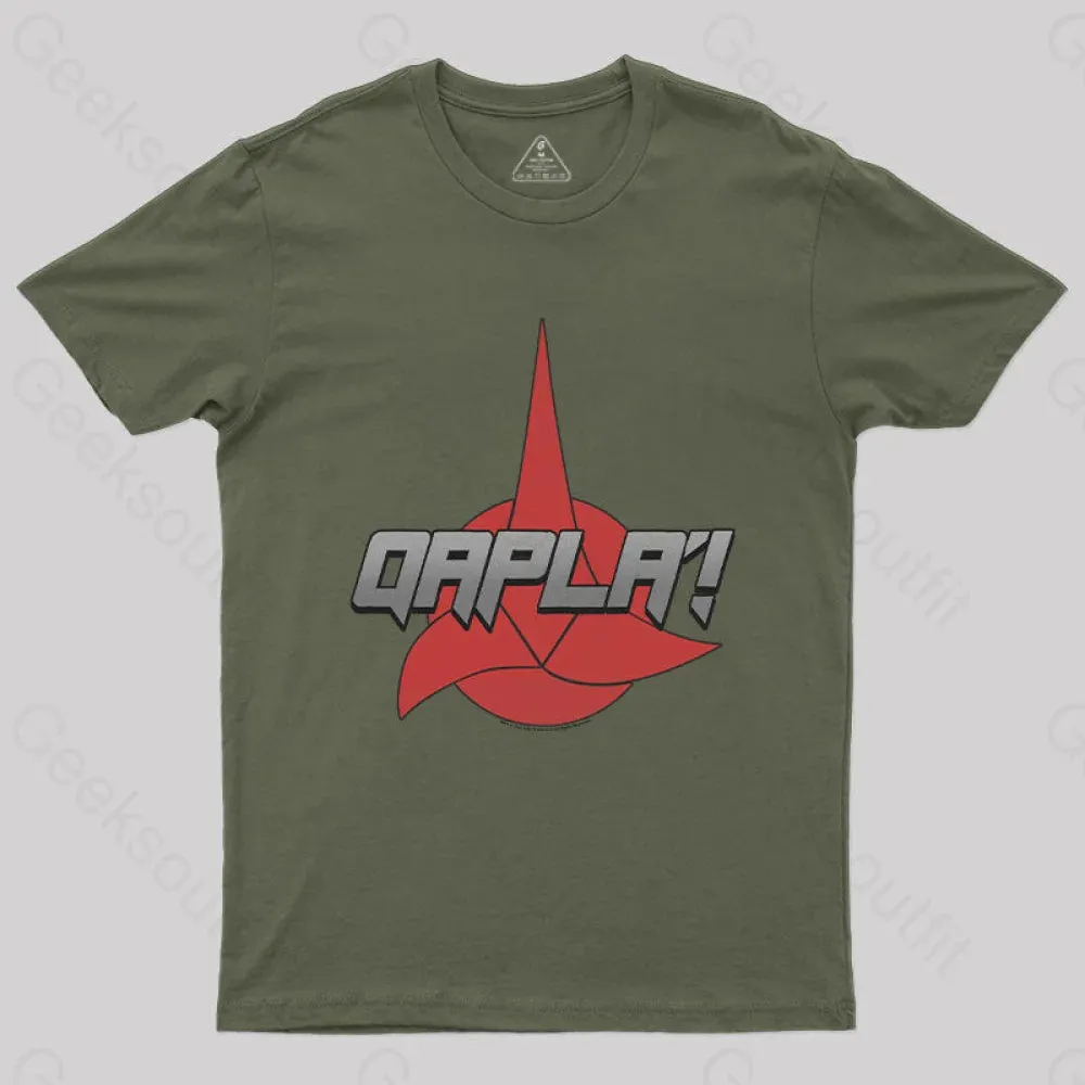 Scifi Space Qapla Nerd T-Shirt - Image 5