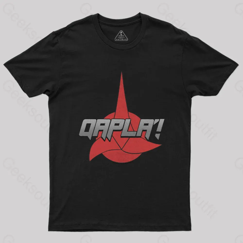 Alternative view of Scifi Space Qapla Nerd T-Shirt