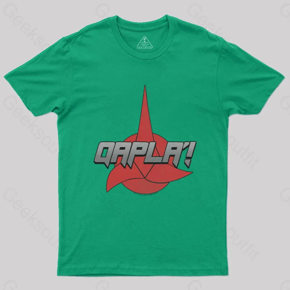 Scifi Space Qapla Nerd T-Shirt - Image 7